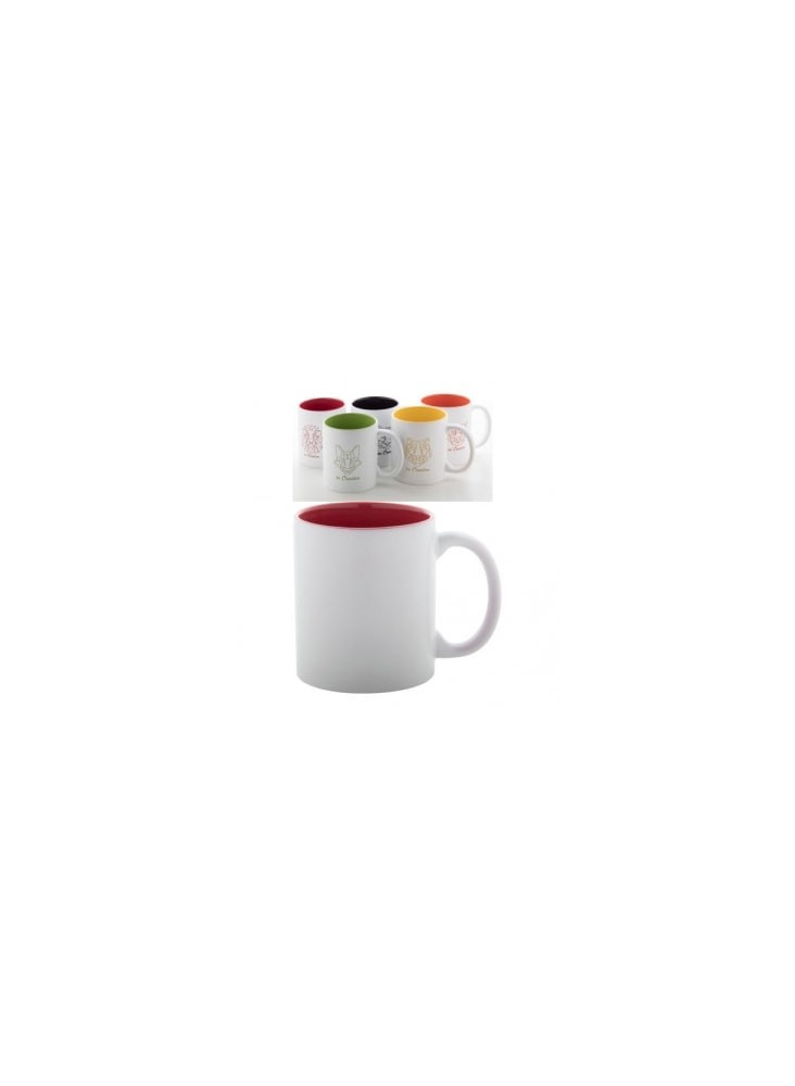 Mug en céramique coloré à l'intérieur publicitaire