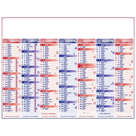 Calendrier Publicitaire Standard 7 mois