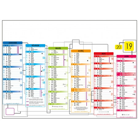 Calendrier Publicitaire Abstrait 2019