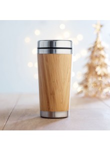 Mug acier inoxydable et bambou
