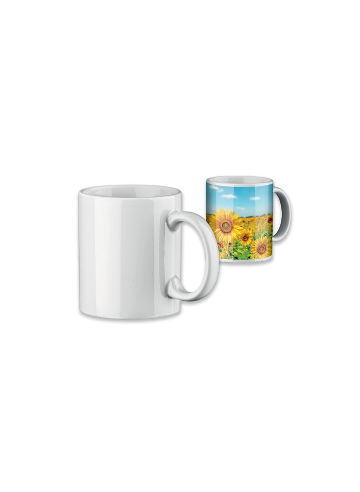 Mug argent ou blanc 320 ml personnalisable