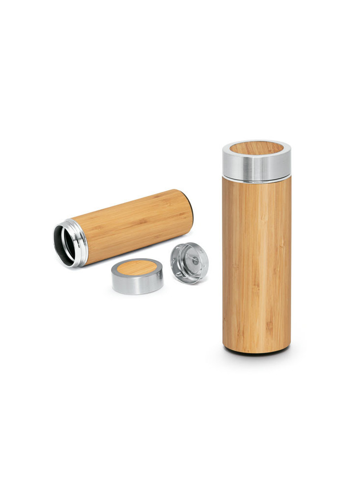 Bouteille bambou 430 ml avec infuseur publicitaire