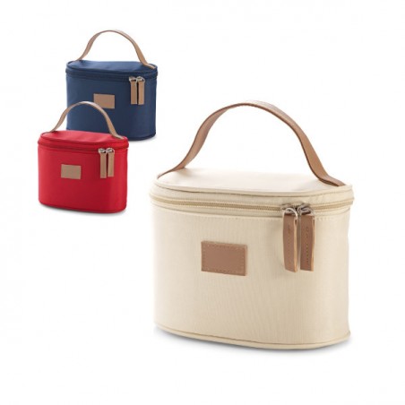 Vanity simili cuir avec fermeture éclaire personnalisé