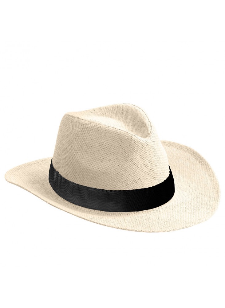 Chapeau paille style panama personnalisé