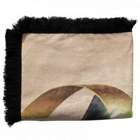 Serviette éponge personnalisable avec franges