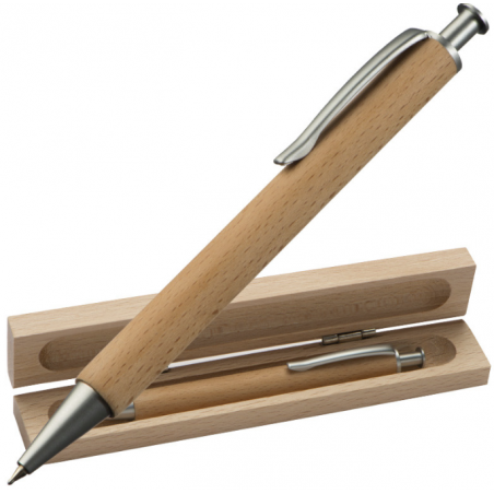 Stylo en bois avec étui en bois