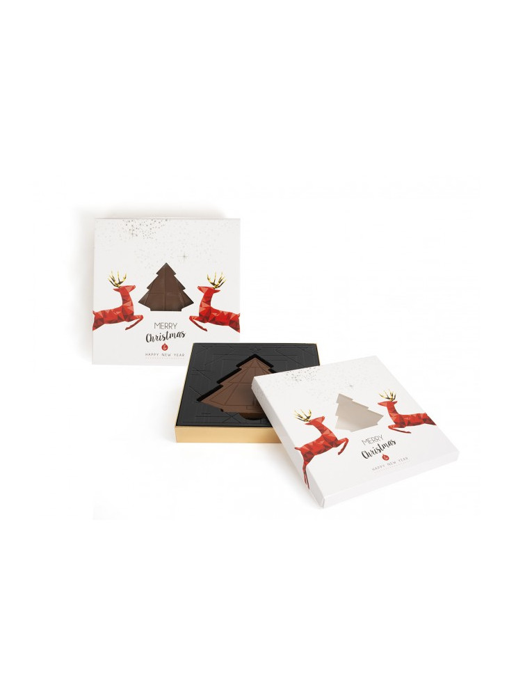 Chocolat de Noël en forme de sapin personnalisé  publicitaire