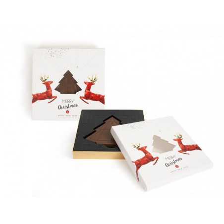 Chocolat de Noël en forme de sapin personnalisé