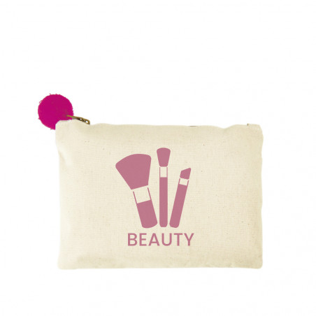 Trousse de toilette pompon personnalisée