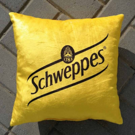 Coussin en velours publicitaire