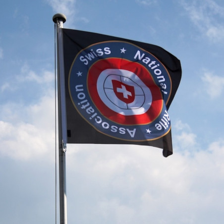 Drapeau avec manche en polyester publicitaire