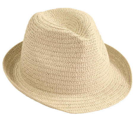 Chapeau en Paille à bord court Publicitaire