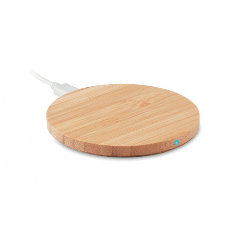 Chargeur Sans Fil en Bambou Publicitaire