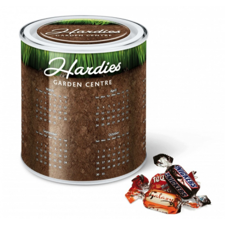 Grand pot métallique de bonbons Personnalisés