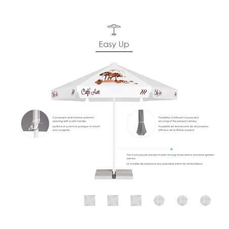 Parasols professionnels pratique et intuitif publicitaires