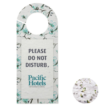 Accroche-porte personnalisé en papier semences
