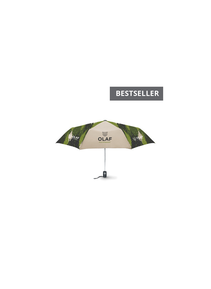 Parapluie premium 21", pliable en 3 personnalisable  publicitaire