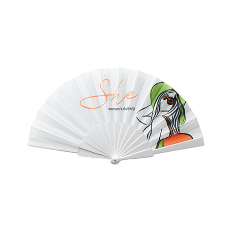 Eventail publicitaire en plastique