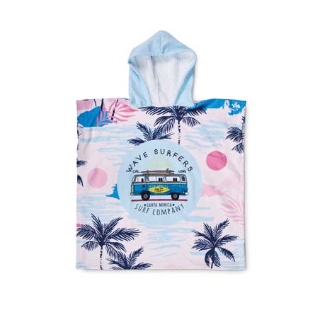 Poncho quadri personnalisé pour enfants