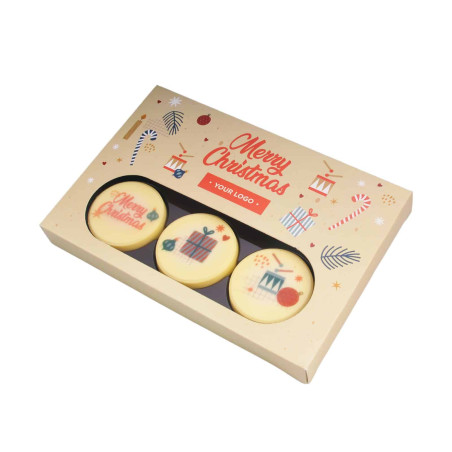 COFFRET DE MÉDAILLES PUBLICITAIRE EN CHOCOLAT - CHOCO CIRCLE 6 PIÈCES