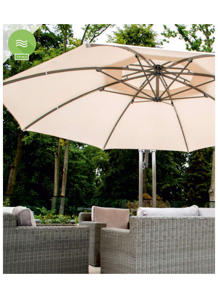 Parasol Angle flex Ibiza personnalisé