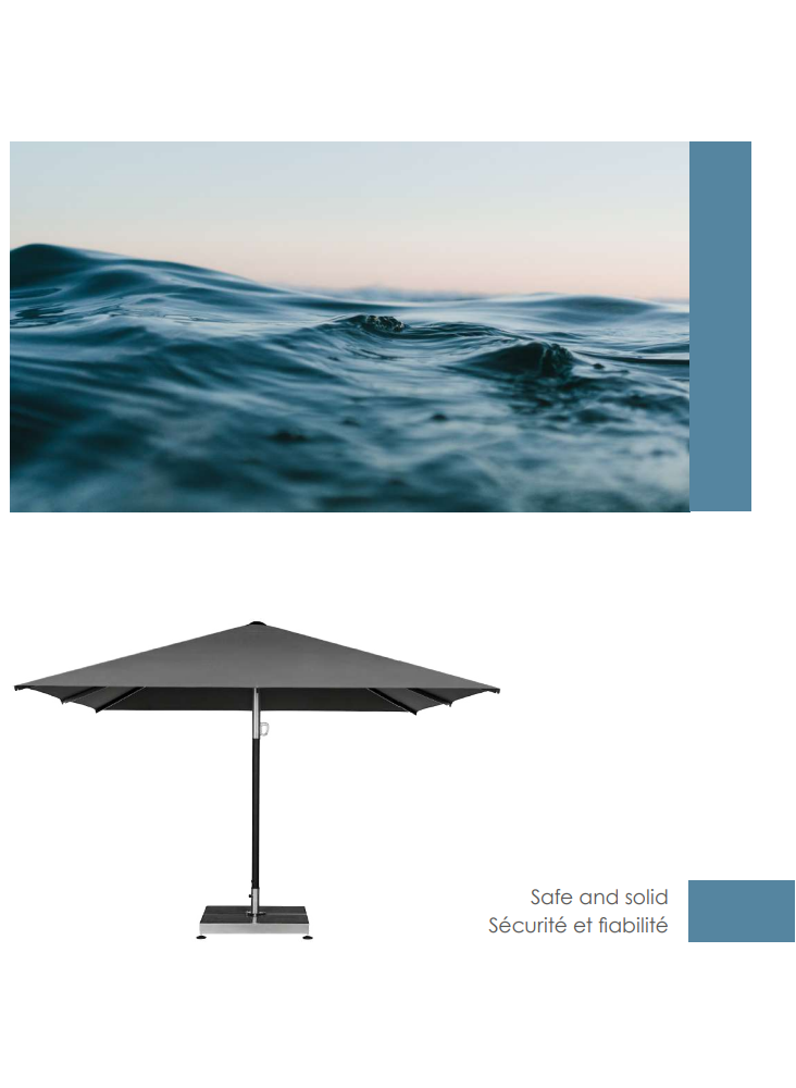 Parasol professionnel AquaWave publicitaire