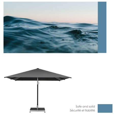Parasol professionnel AquaWave publicitaire
