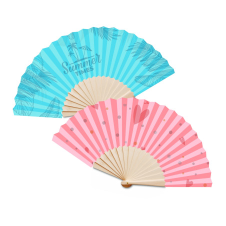 Éventail compact pour les sorties estivales personnalisable