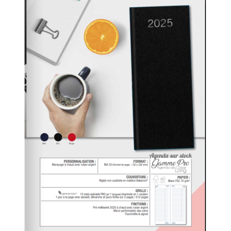Agenda  simili cuir rigide Personnalisé