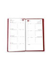 agenda de poche rouge publicitaire