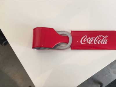 Etiquette de bagage coca-cola
